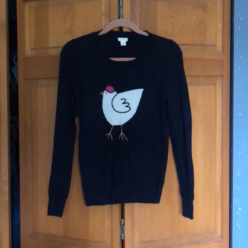 J Crew Navy French Hen Sweater